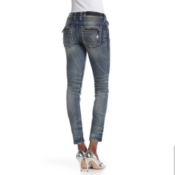 Rock Revival Denim - Rock Revival Moto Kamil Skinny Zipper Jeans   NWT